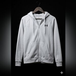 Under Armour Womens Classic White Zip-Up Hoodie~Size Medium